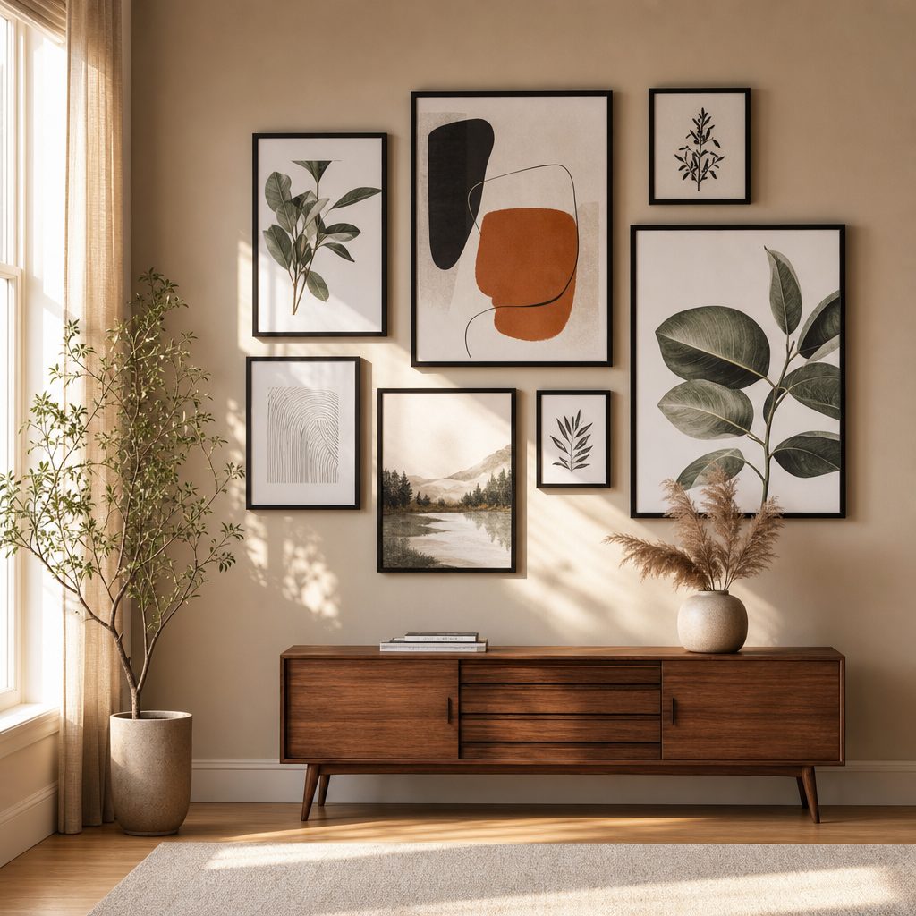 The Art of Layering: How to Create a Gallery Wall with Canvas Prints