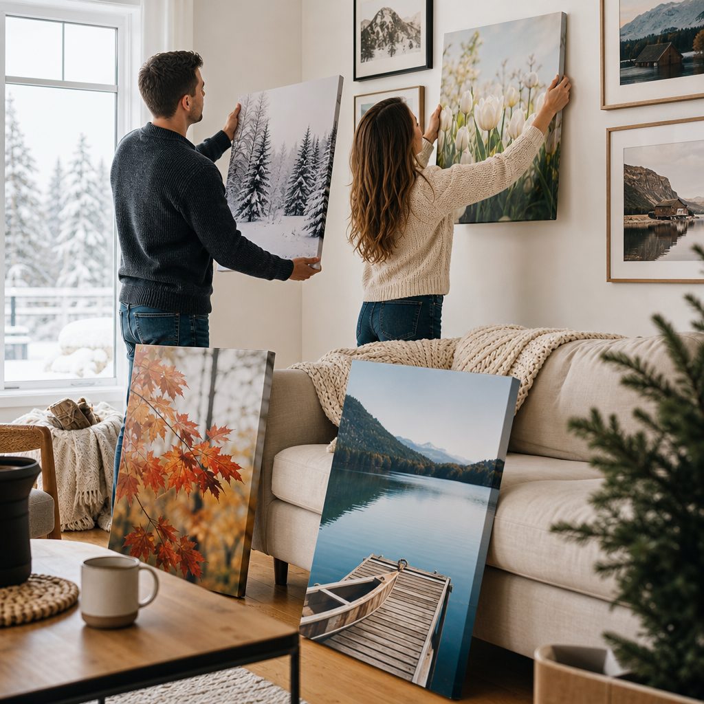 The Art of Seasonal Switching: How to Rotate Canvas Prints in Your Canadian Home