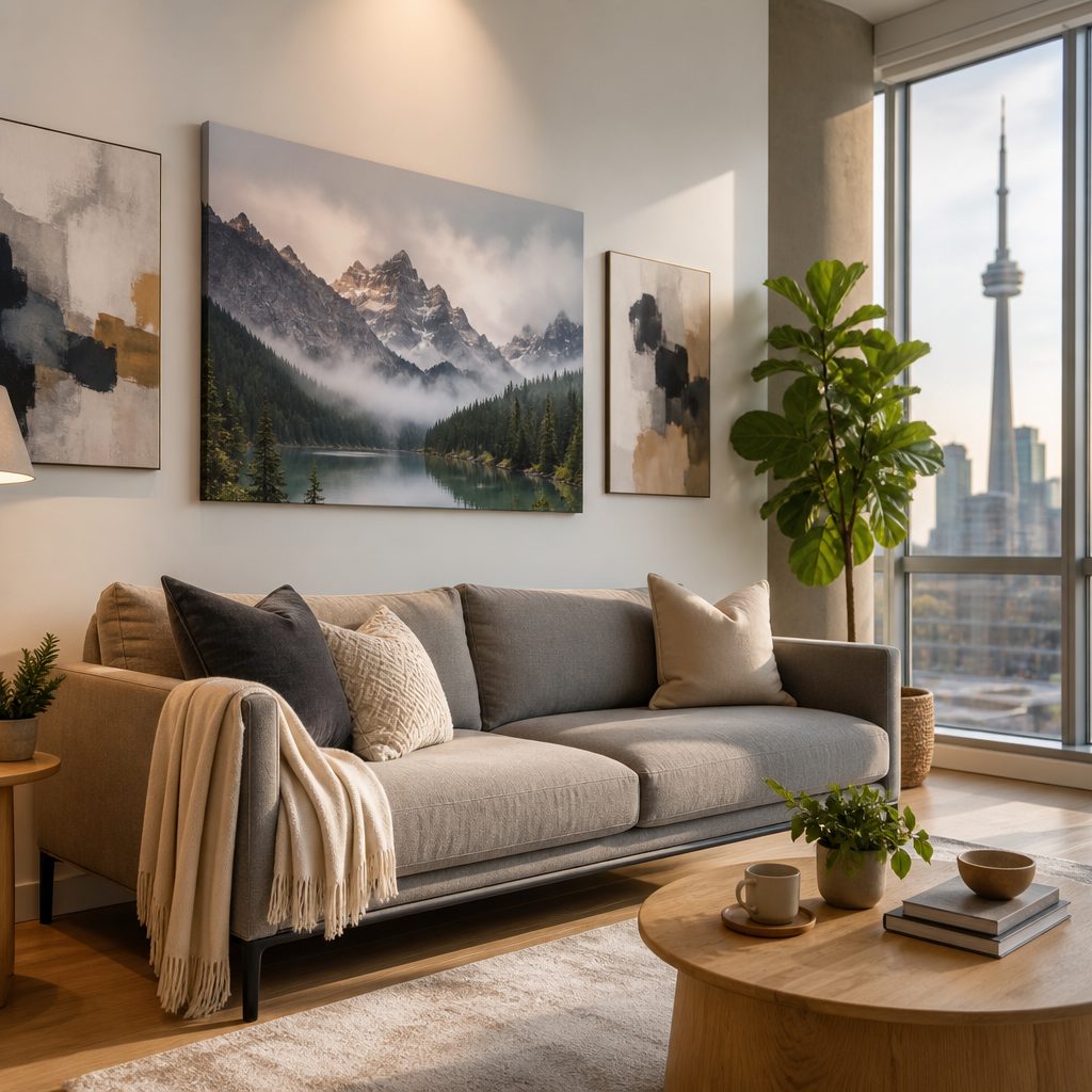 The Art of Small Spaces: How Canvas Prints Transform Condos and Apartments in Canadian Cities