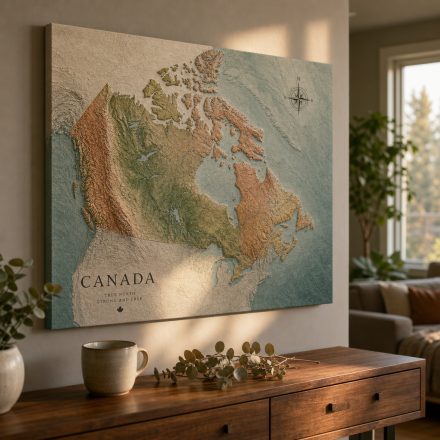 The Map Effect: How Cartographic Canvas Prints Chart Your Canadian Story