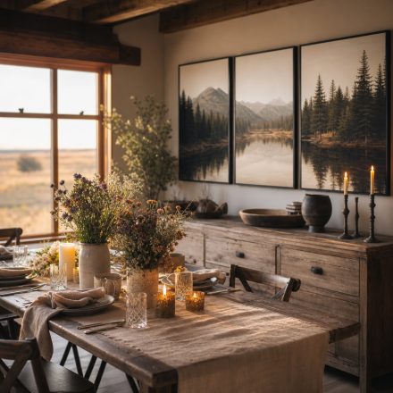 The Rustic Table: How Canvas Prints Elevate Dining Rooms and Nourish Connection in Canadian Homes