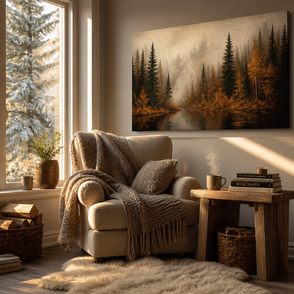 The Quiet Corner: How Canvas Prints Cultivate Cozy Reading Nooks in Canadian Homes